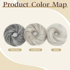 CJL HAIR accesorio updo mini rizado blanco, ideal para looks rápidos.