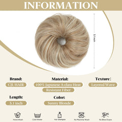 CJL HAIR rizos pequeños que añaden volumen para recogido informal