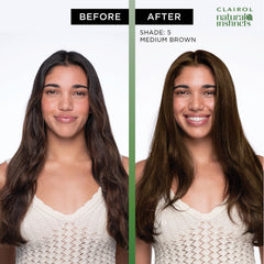 Clairol Natural Instincts activador acelera el proceso de teñido.