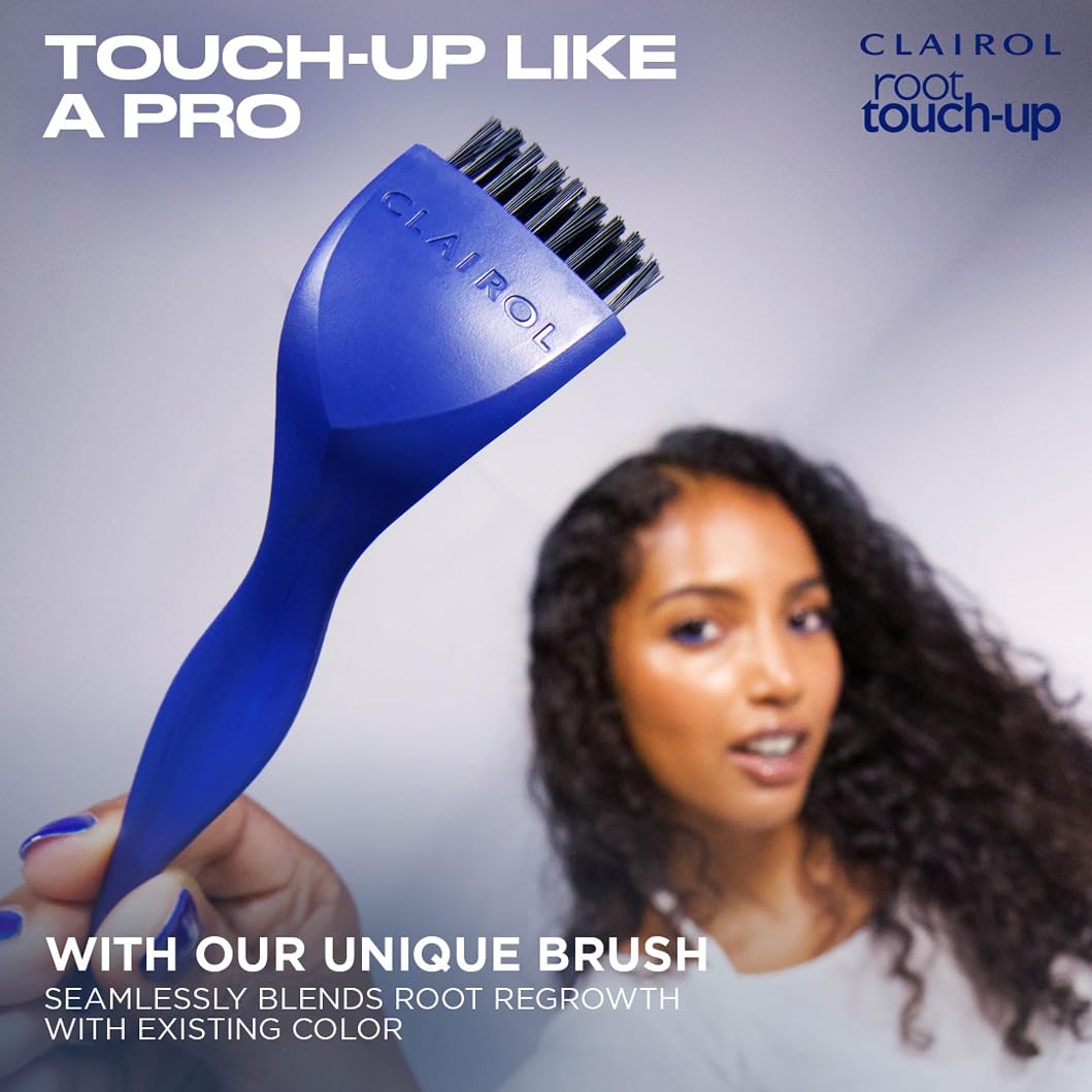 Clairol retoque de raíces, aplicación rápida con brocha y tazón.