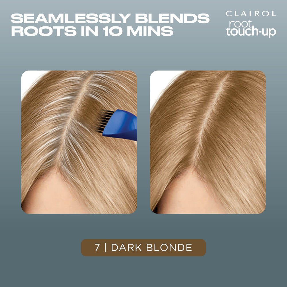 Clairol Retoque de Raíces: cobertura de grises duradera en minutos.