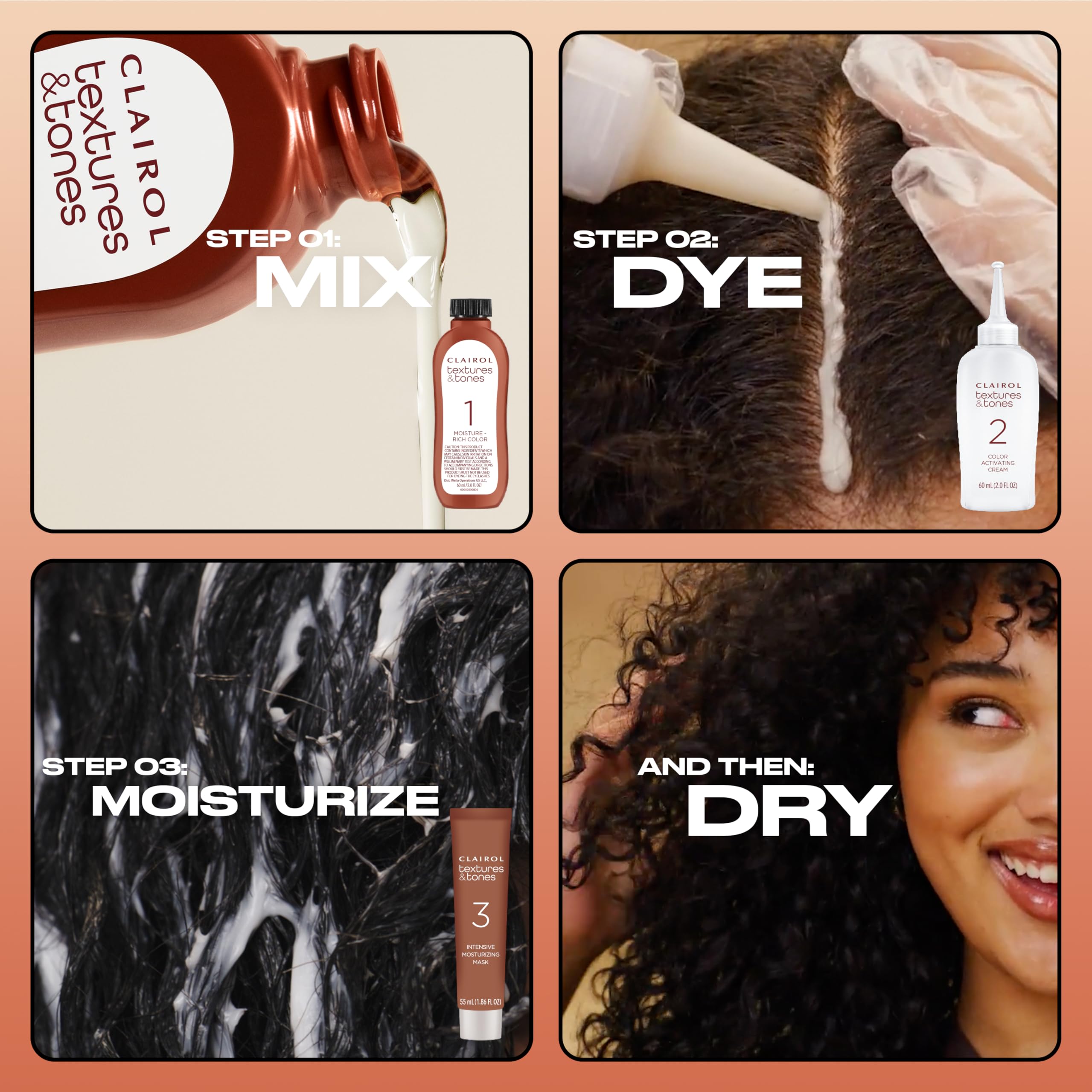 Clairol Textures & Tones aplicación para rizos facilita definición