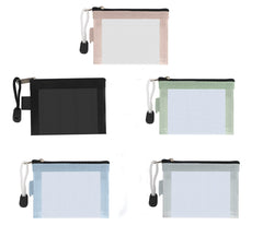 Classycoo bolsas malla mini con cremallera, vista frontal, ideal para llaves y monedas.