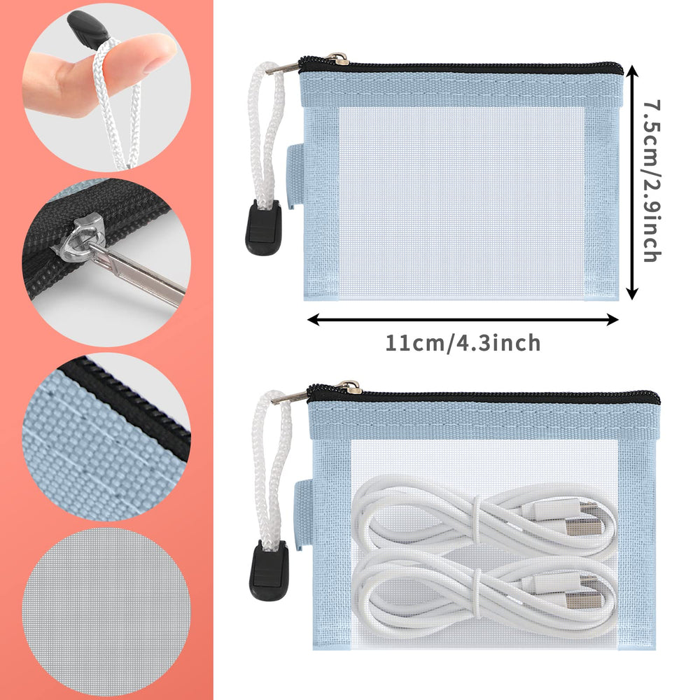 Classycoo bolsas malla mini, tamaño compacto, perfecta como organizador de viaje.