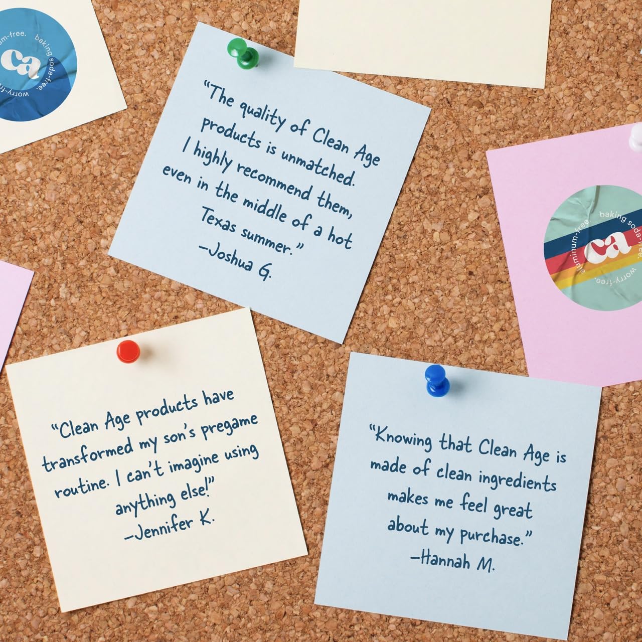 Clean Age display conveying versatile, gender-inclusive teen care