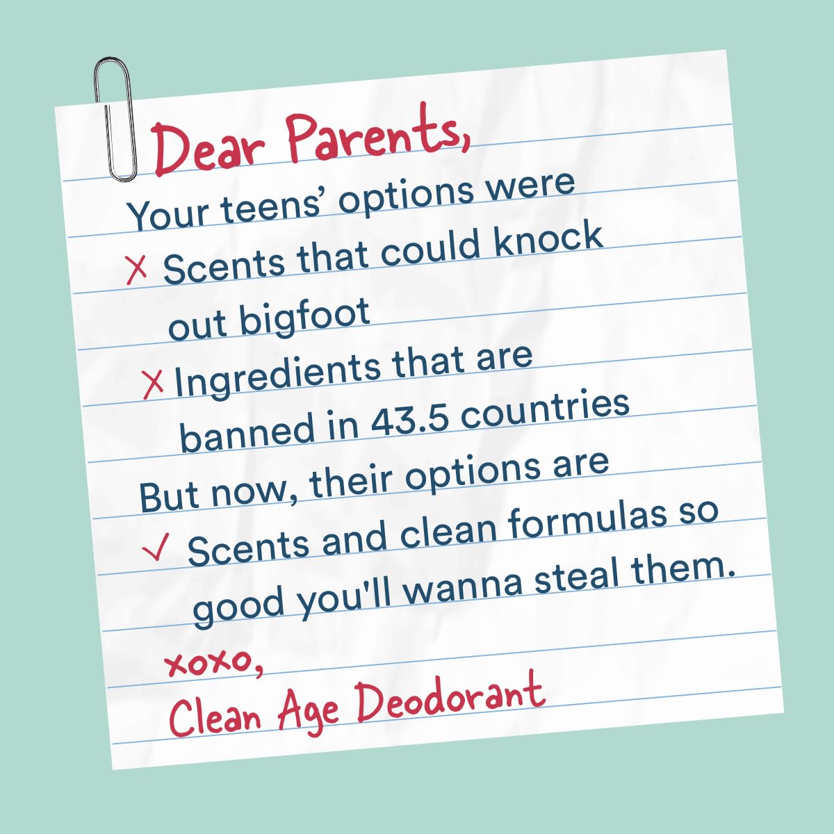 Label closeup for Clean Age vegan and paraben-free formulation