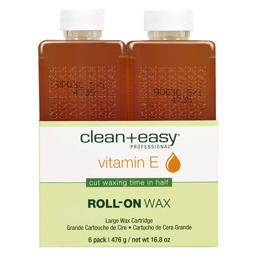 Clean + Easy Vit E roll-on, empaque visible, ideal para spa y uso domiciliario