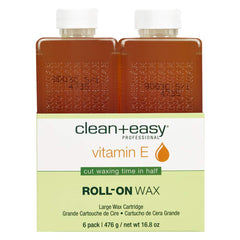 Clean + Easy Vit E roll-on, empaque visible, ideal para spa y uso domiciliario