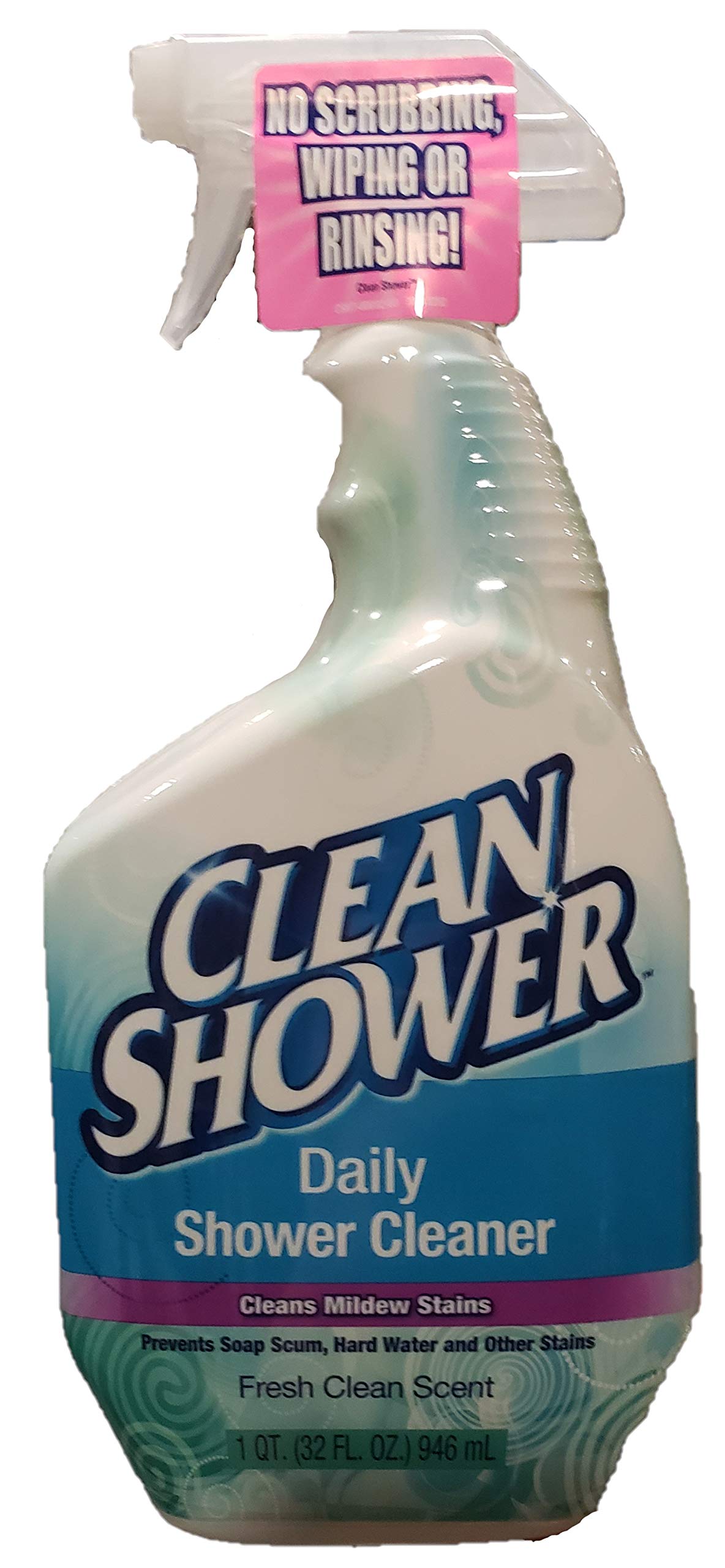 Clean Shower limpiador diario para ducha, botella de 32 oz, facilita la limpieza rápida y sin esfuerzo.