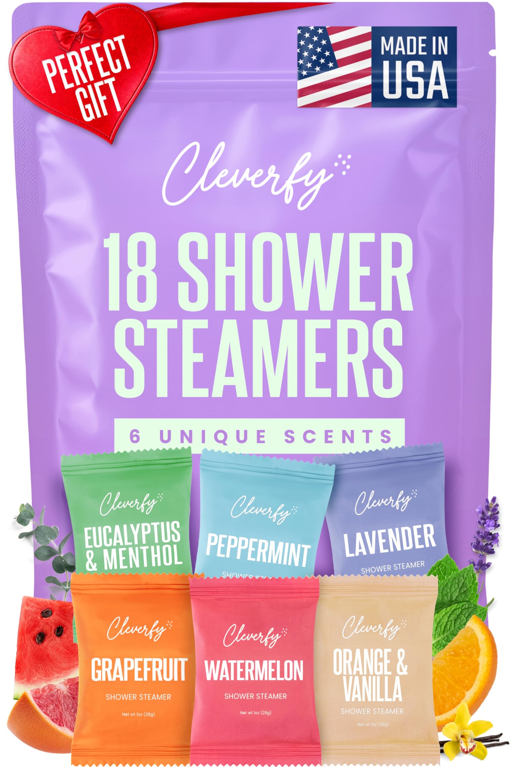 Cleverfy Shower Steamer Lavande: ambiance apaisante idéale pour une douche relaxante.