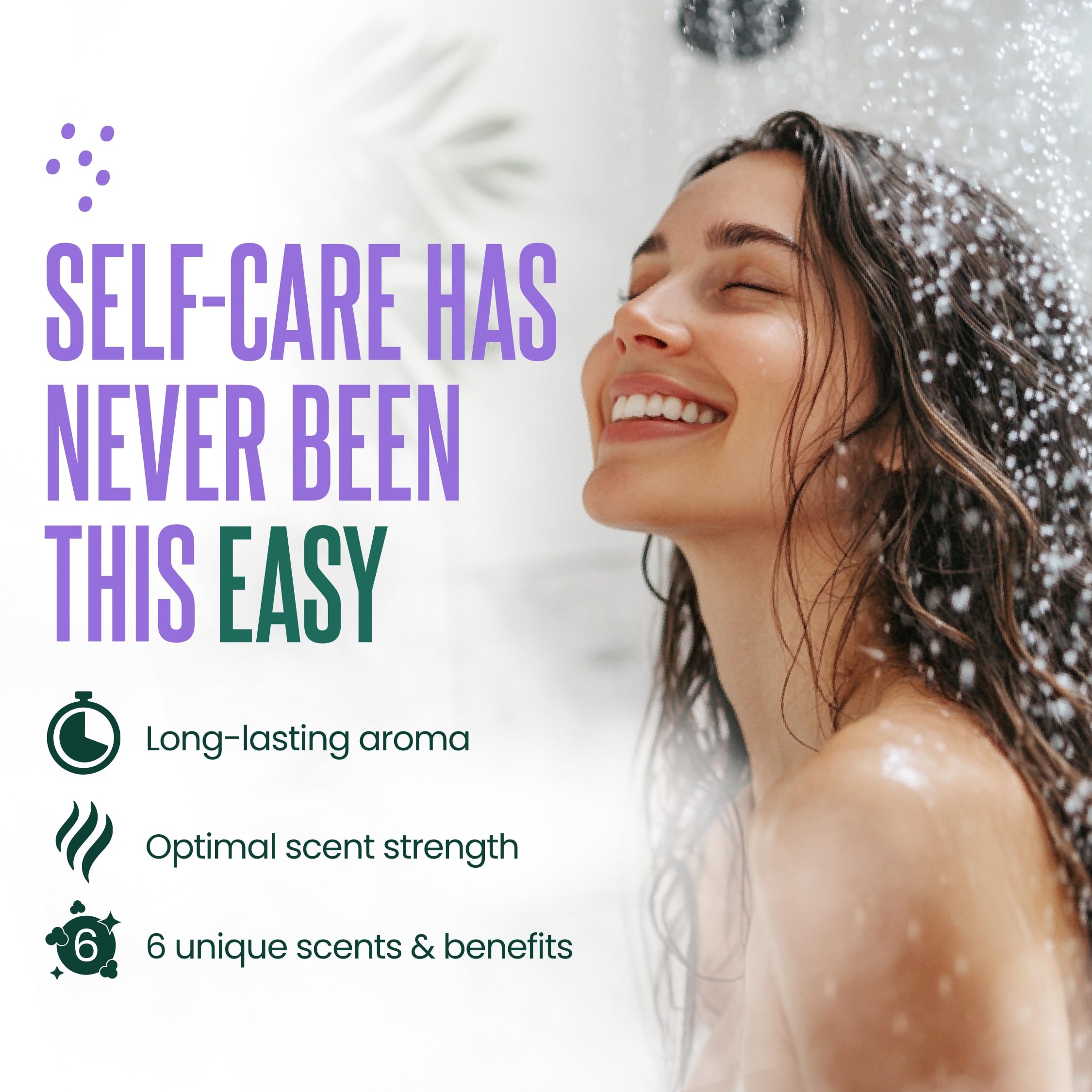Cleverfy Shower Steamer Menthe-Eucalyptus: souffle frais et respiration plus claire.