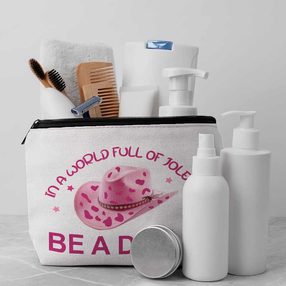 CLHHM Bolso maquillaje tamaño rosa, práctico y ligero para cosméticos básicos.