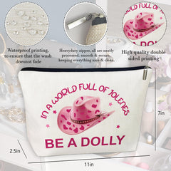 CLHHM Bolso maquillaje uso diario rosa, ideal para llevar en bolso diario.