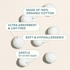 Algodones Cliganic 100% puros y naturales para limpieza suave