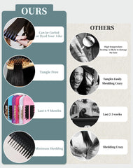 Cllok cabello humano densidad 200, aspecto suave y real