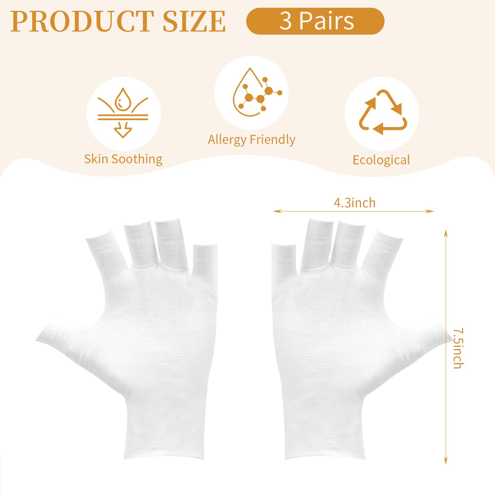 Clofiak guantes de algodón 100% absorben crema para hidratación suave.