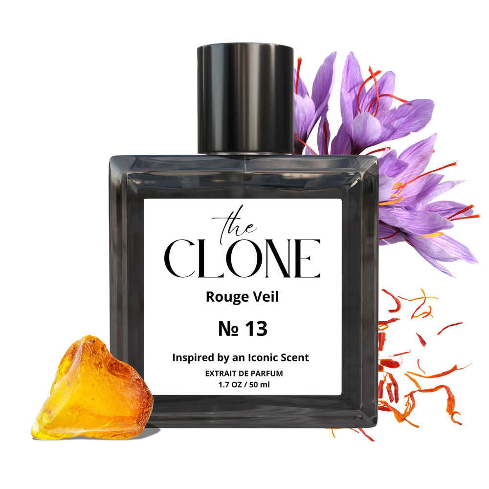 Clone Rouge Veil 13, botella frontal, perfume sofisticado para cualquier ocasión