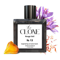 Clone Rouge Veil 13, botella frontal, perfume sofisticado para cualquier ocasión