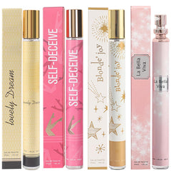 CLOTHES OF SKIN pack 4 perfumes para mujeres, botellas elegantes para uso diario