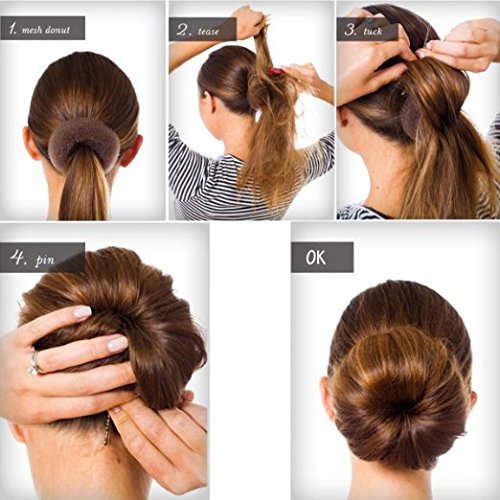 Clothobeauty aro moldeador moño facilita peinado rápido y ordenado.