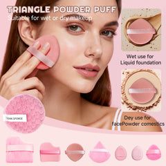 CLRDZN esponjas maquillaje rosa para difuminado suave.