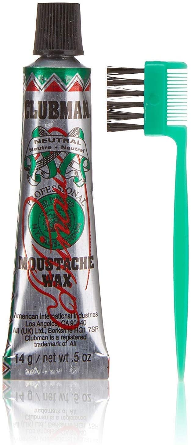 Clubman cera para bigote neutral con control del moldeado.