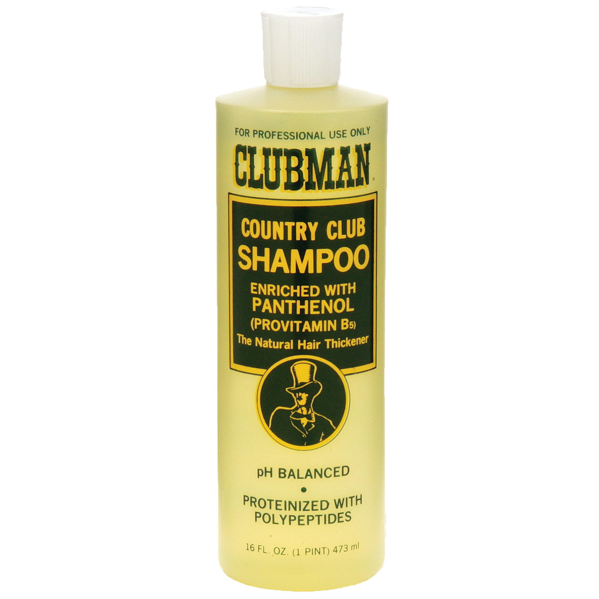 Champú Clubman Country Club, bote 473 ml para lavado diario y cuidado suave.