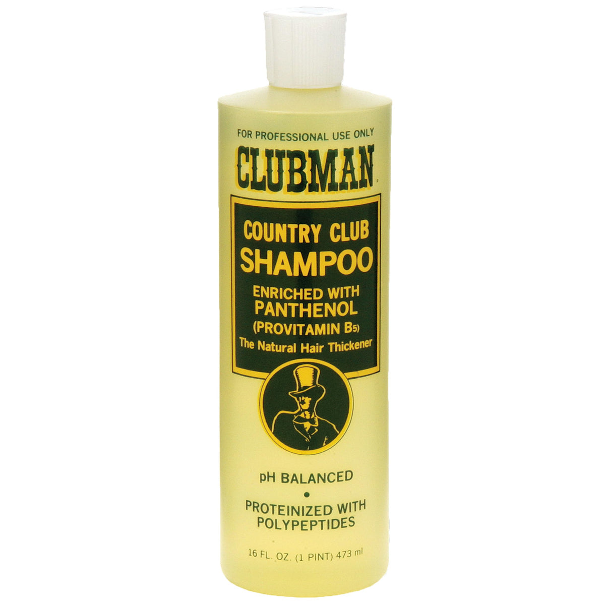 Champú Clubman Country Club, bote 473 ml para lavado diario y cuidado suave.