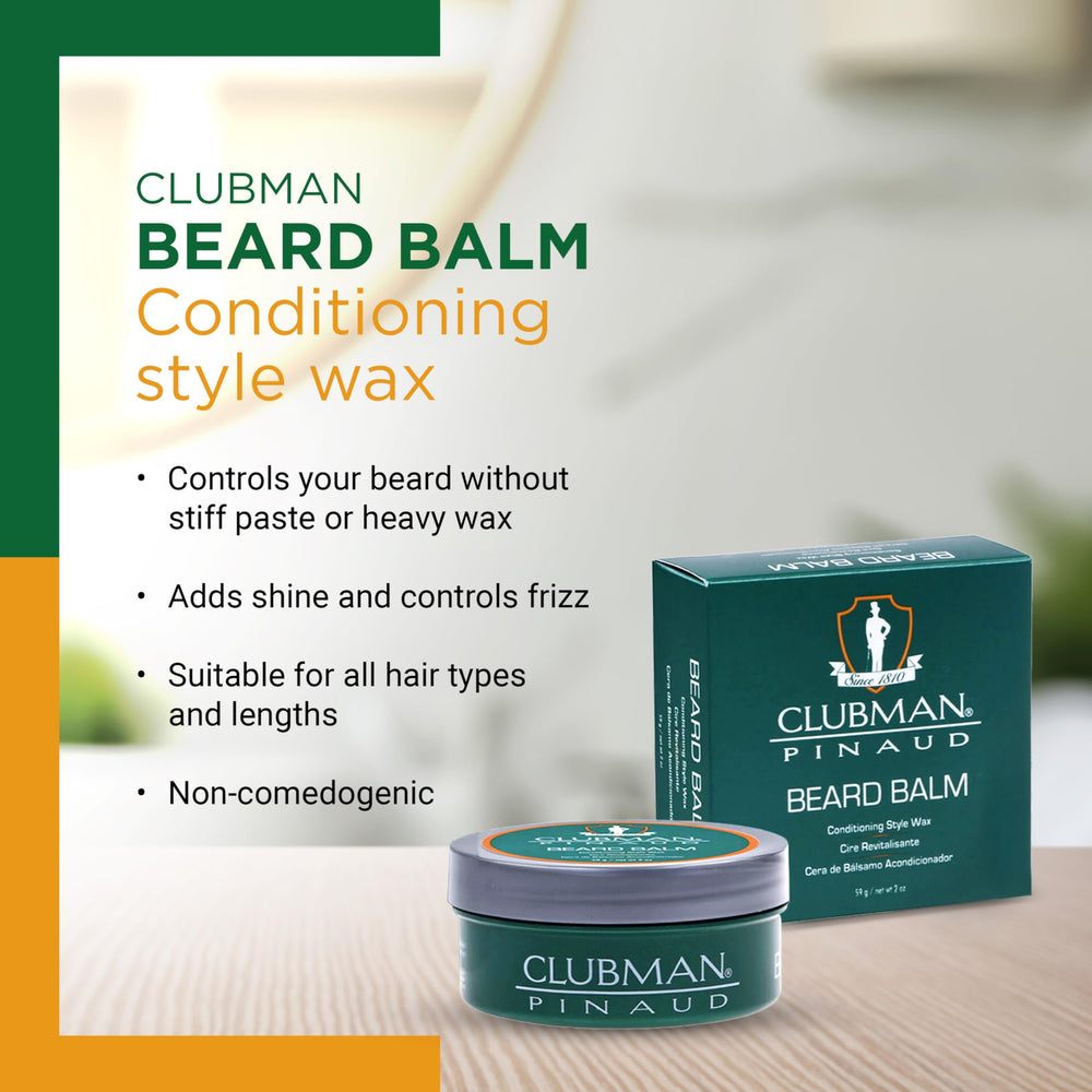 Clubman Pinaud se aplica fácilmente en la barba para un acabado definido.