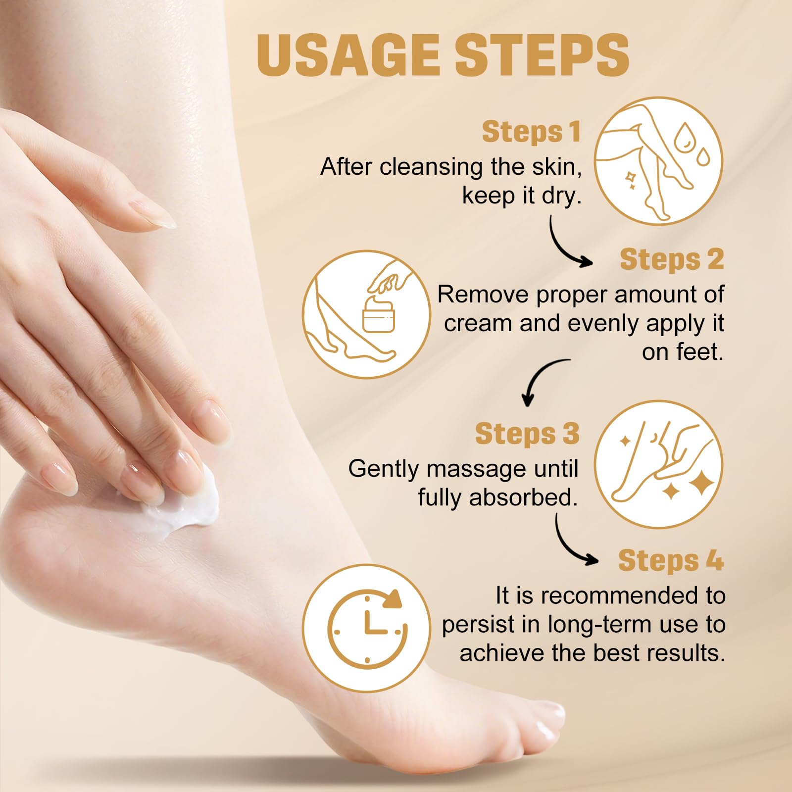 Applying Clyecfra hand and foot cream during daily routine