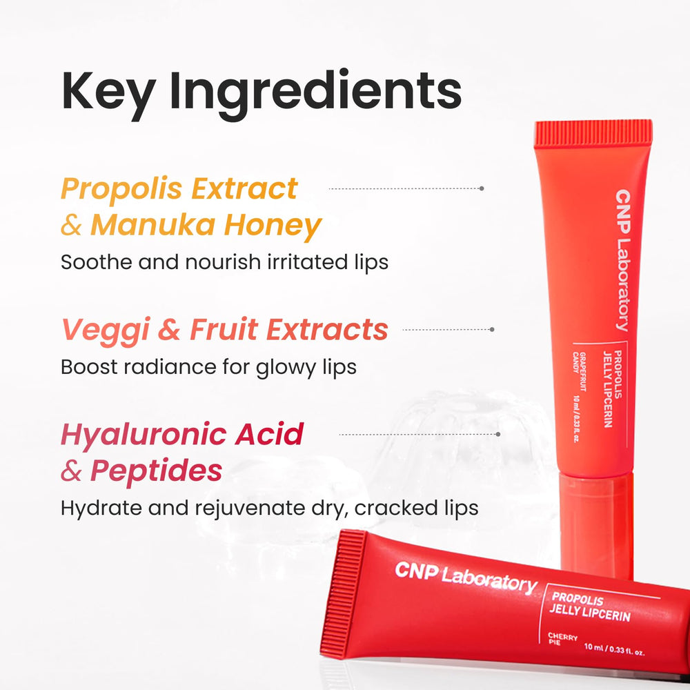 CNP Propolis Jelly Lipcerin, laboratorio dermocosmético coreano, fórmula suave para labios.
