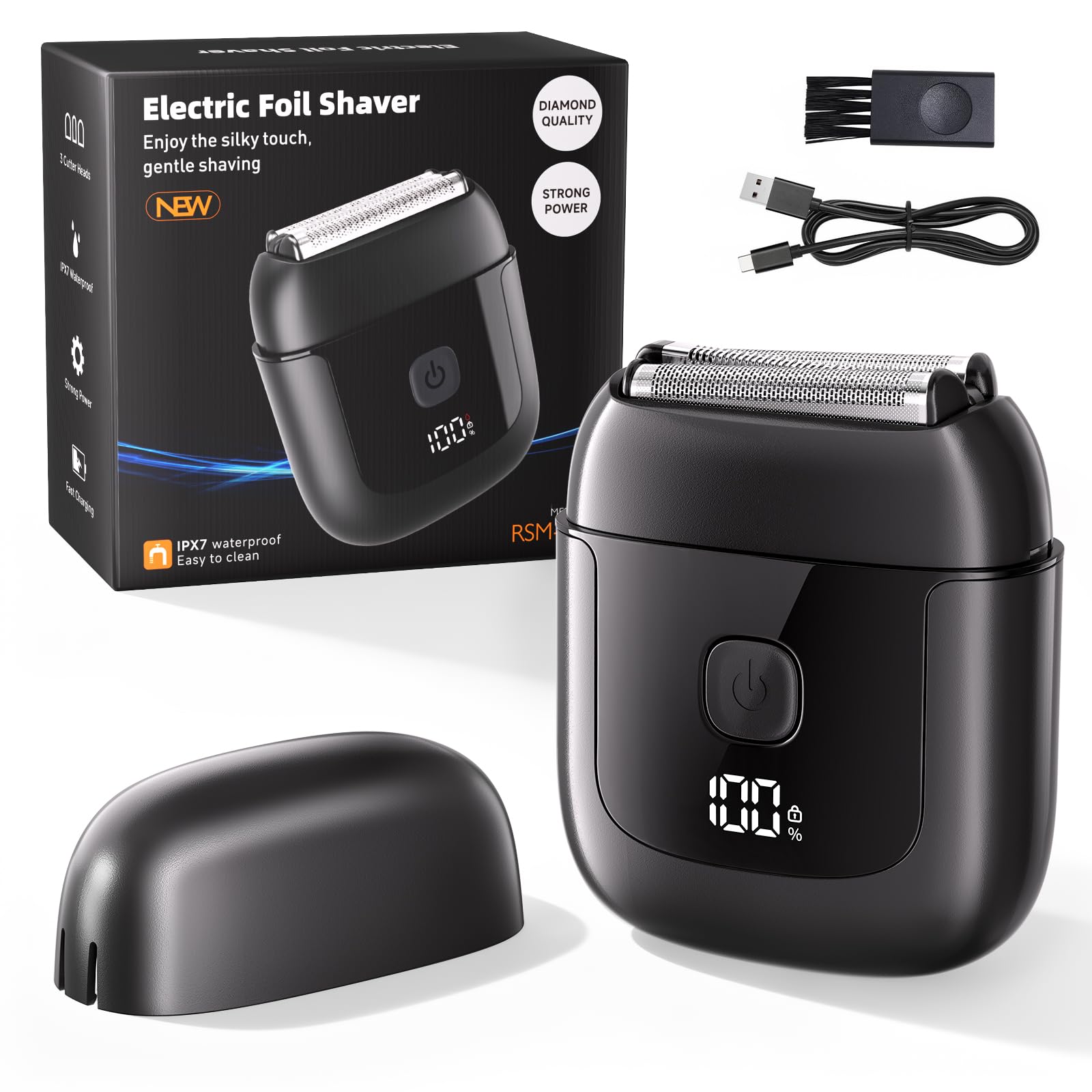 La afeitadora eléctrica Cnunkn, diseño compacto para casa o viaje.