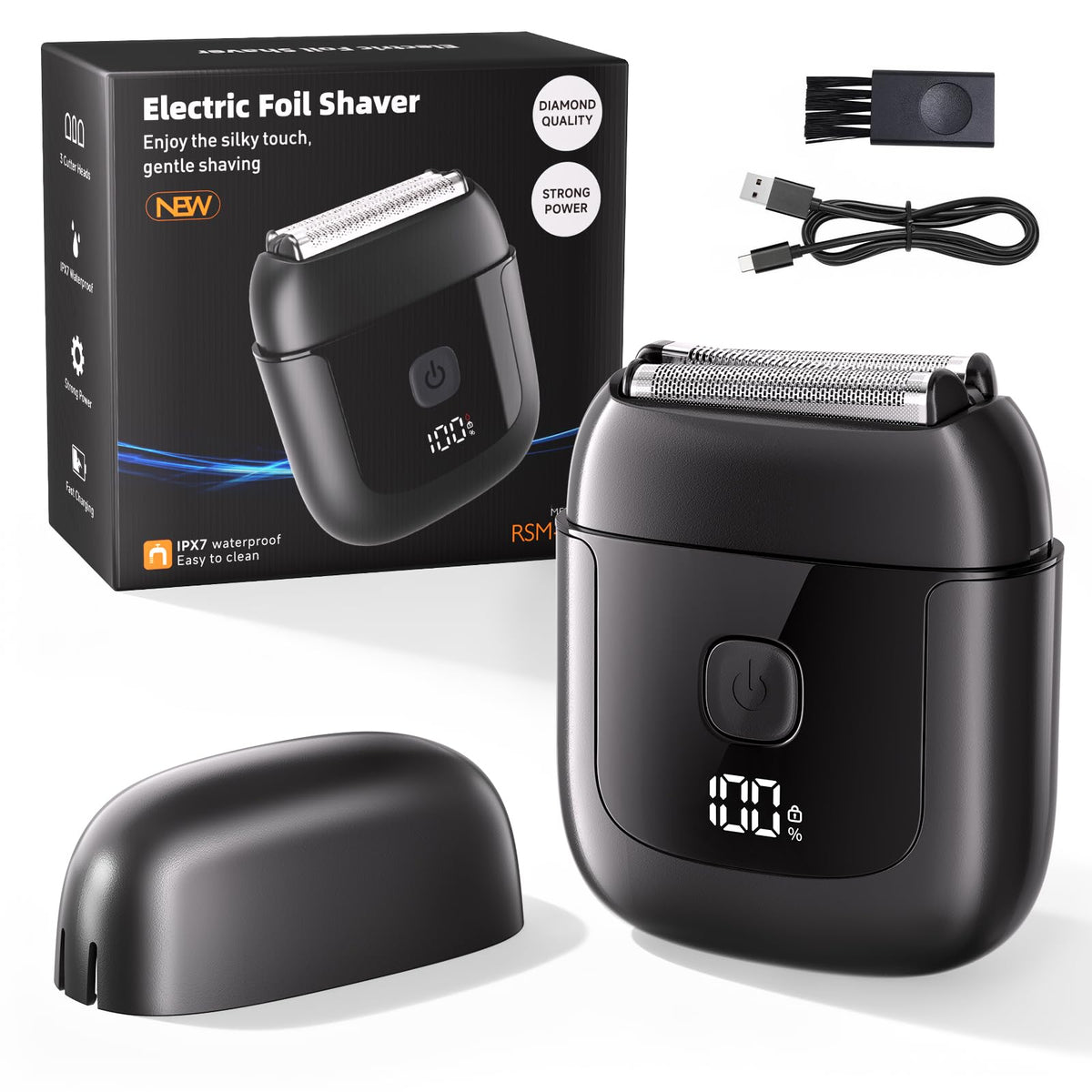 La afeitadora eléctrica Cnunkn, diseño compacto para casa o viaje.