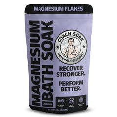 Coach Soak recuperacion-bano-magnesio: alivio suave para musculos cansados.