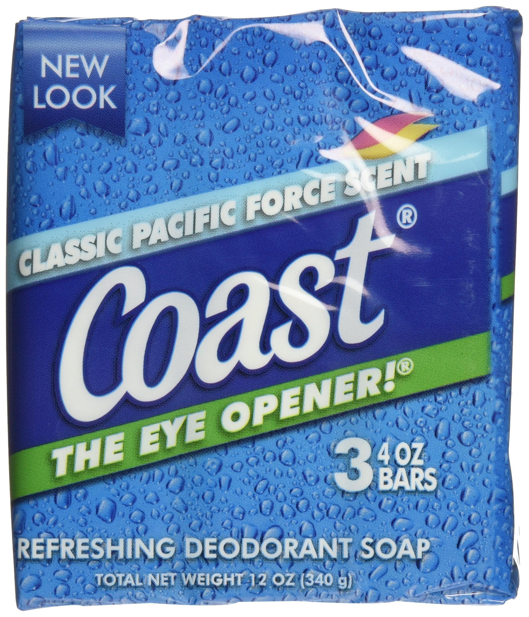 Coast barras-jabon-original-azul-3-unidades, espuma suave para uso diario en baño.