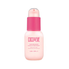 Coco & Eve, botella rosa frontal, ideal para reparar y nutrir el cabello.