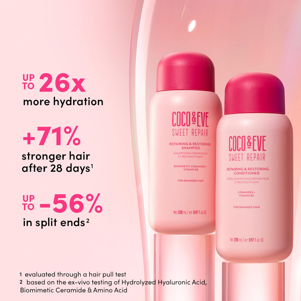 Coco & Eve Repair & Restore, ingrediente clave biomimética ceramida y vitamina B5.