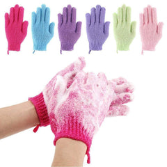 Guantes Codream exfoliantes para ducha, vista frontal del empaque, exfoliación suave