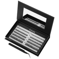 Pestañas Cofier: kit de clusters sin pegamento para un acabado curvo y voluminoso