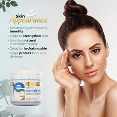 Aplicación facial con Colonial Dames vitamina E para hidratación rápida.
