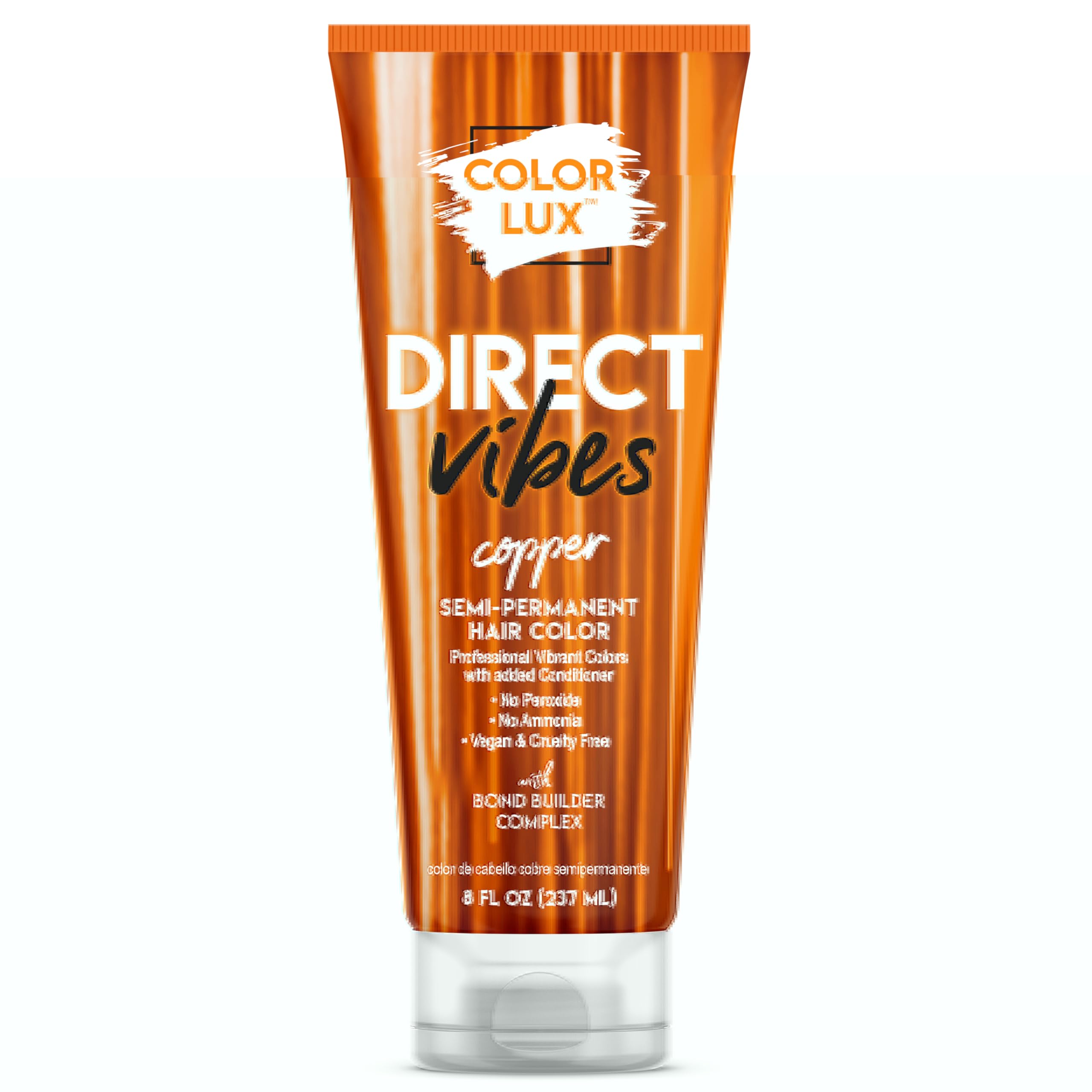 Color Lux Direct Vibes cobre envase muestra color vibrante y duradero