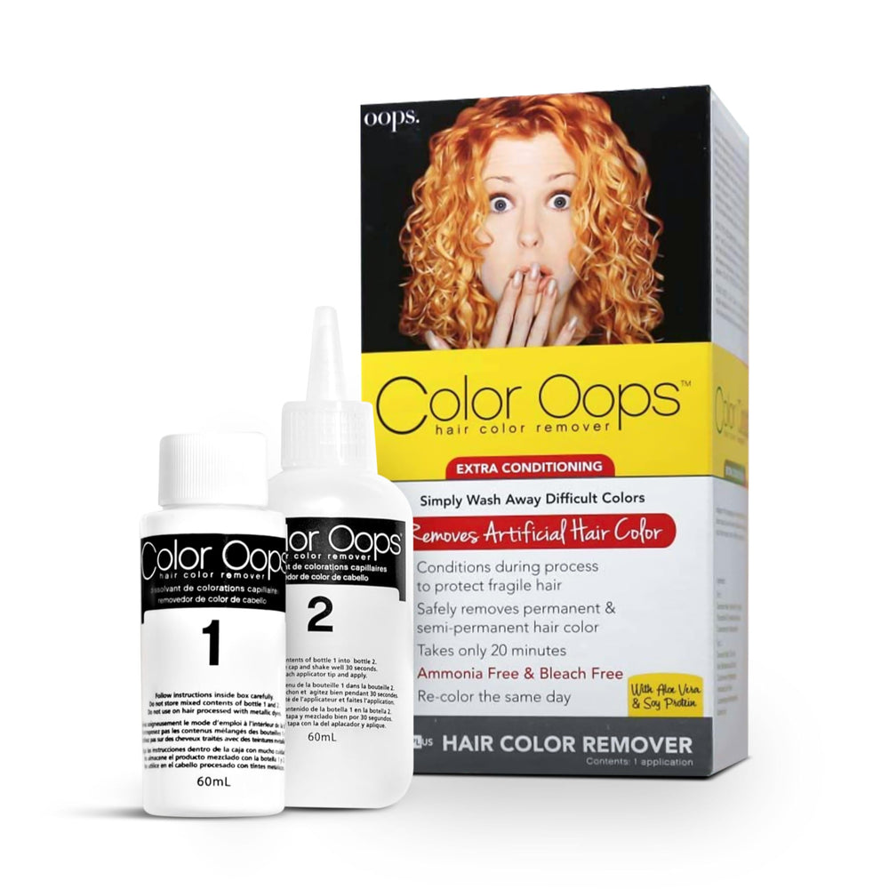 Color Oops: empaque del producto, solución rápida para eliminar color no deseado.