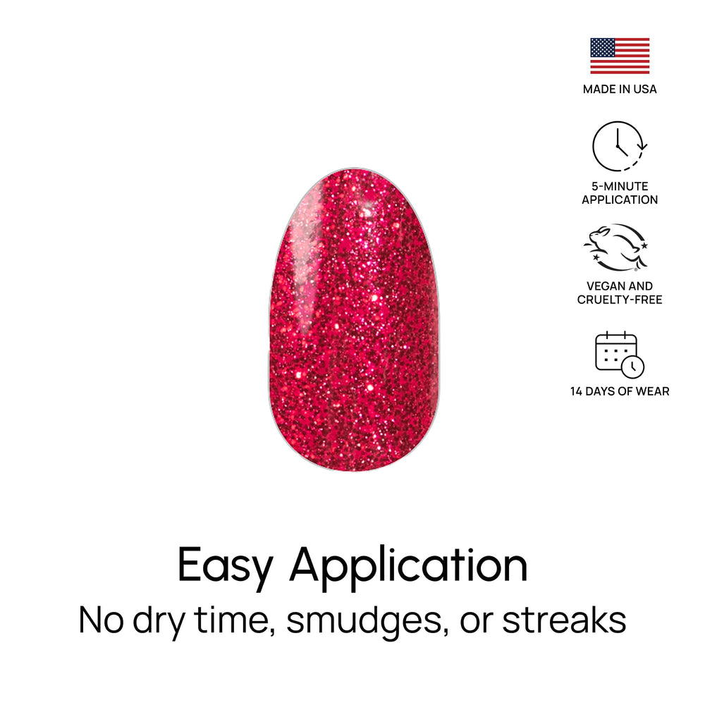 Color Street Cherry on Top: hechas en EE. UU. con tiras de esmalte 100% reales.
