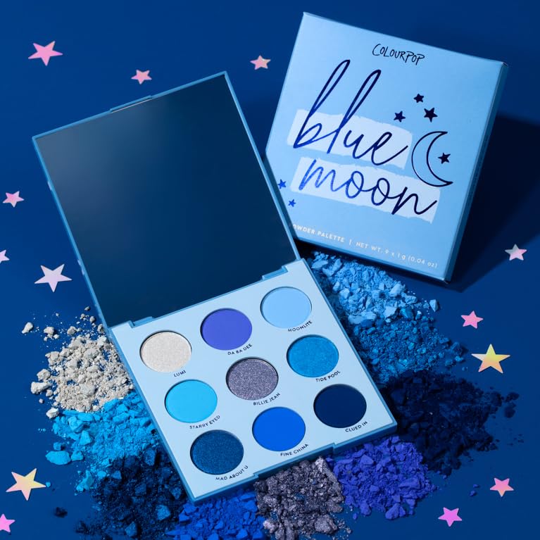 ColourPop Blue Moon: ideal para realzar ojos marrones o azules con brillo sutil.