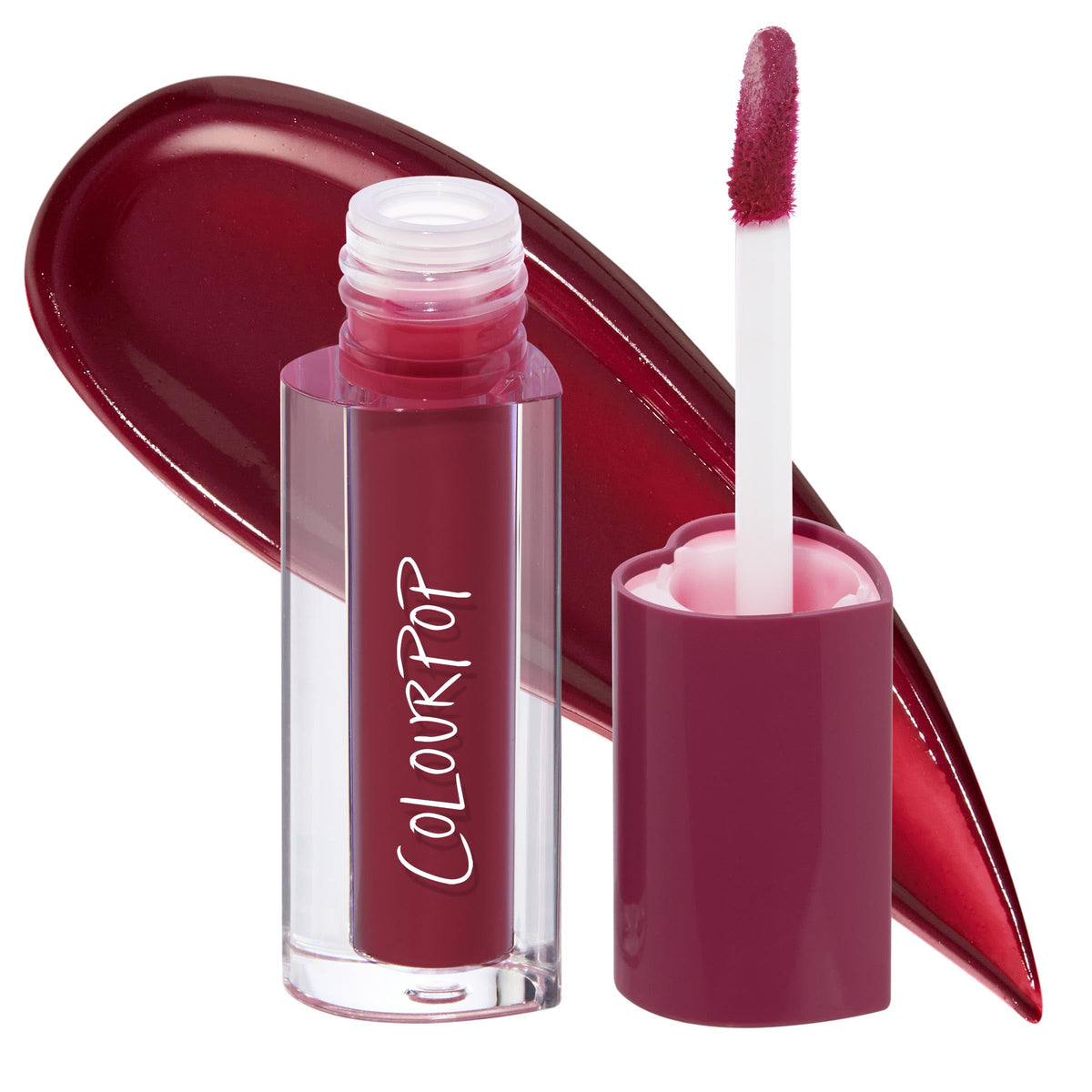 ColourPop Hidrapop brillante labial muestra color intenso y acabado suave