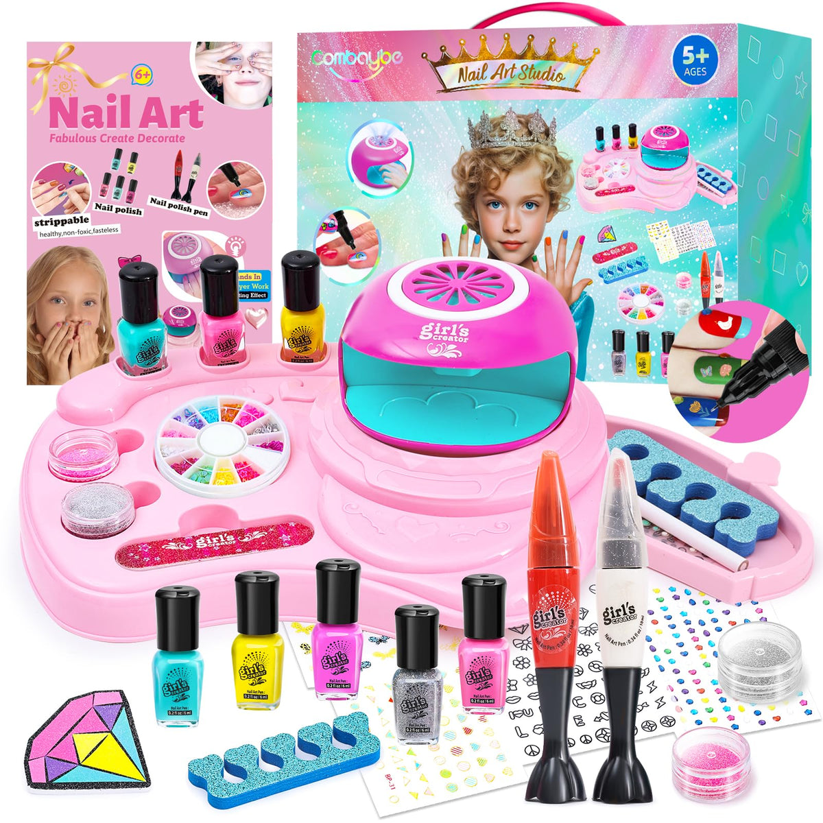 Estación de almacenamiento de Combaybe para kit de uñas, ayuda a mantener todo ordenado.
