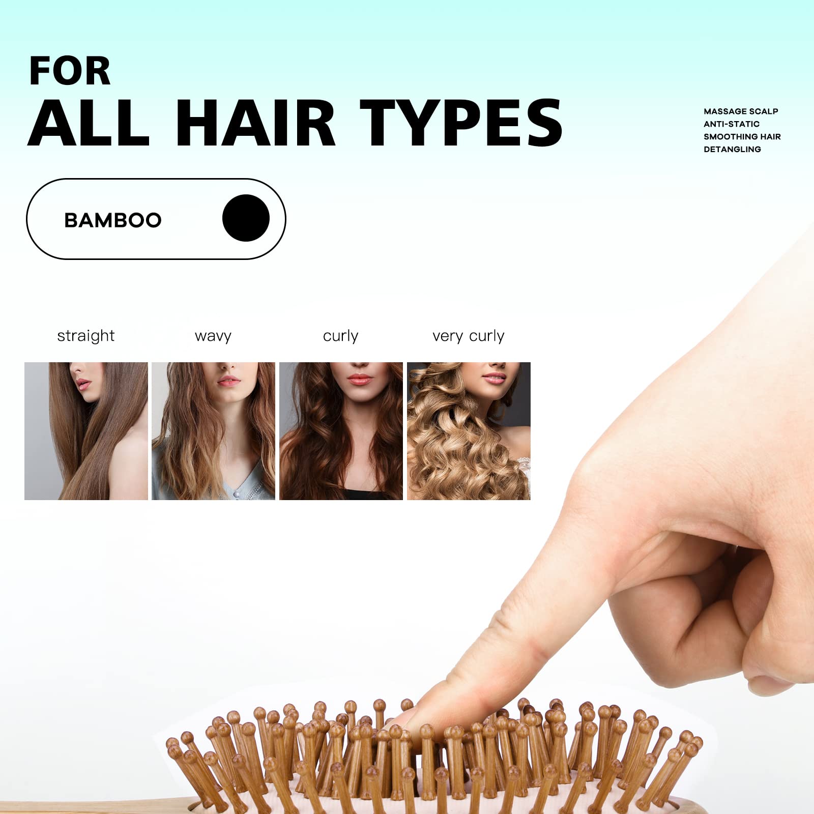 Combetter material bambú ecológico y seguro para el cabello.