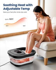 COMFIER spa con rodillos 3D masajeando puntos de acupresión para pies cansados