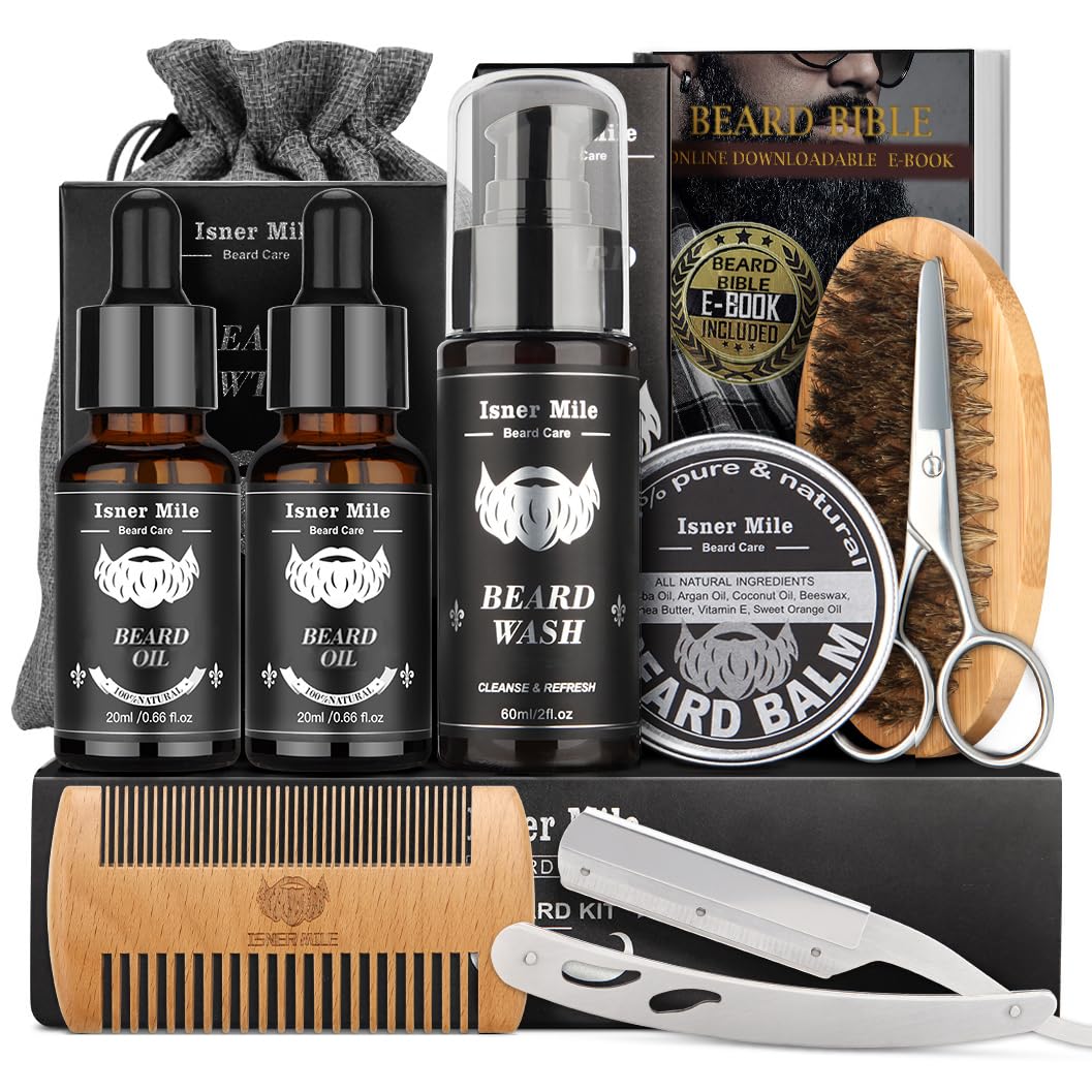 Comfy Mate kit de cuidado de barba listo para usar, aspecto pulido y suave al tacto.