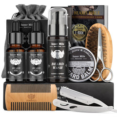 Comfy Mate kit de cuidado de barba listo para usar, aspecto pulido y suave al tacto.